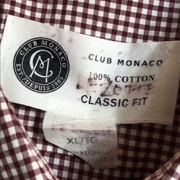 Club Monaco Men's Classic Fit Long Sleeve XL - Picture 5 of 5